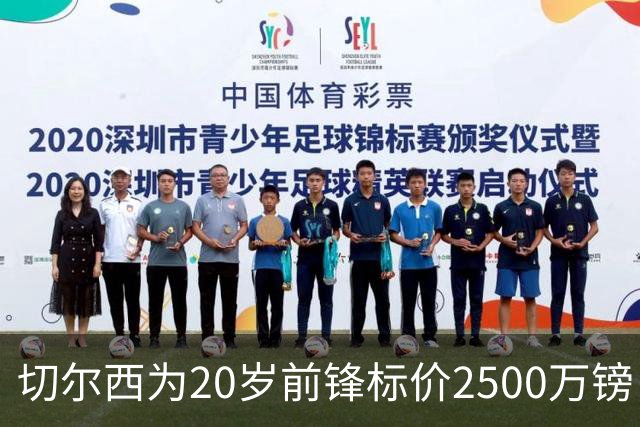 切尔西为20岁前锋标价2500万镑，引进时仅花600万
